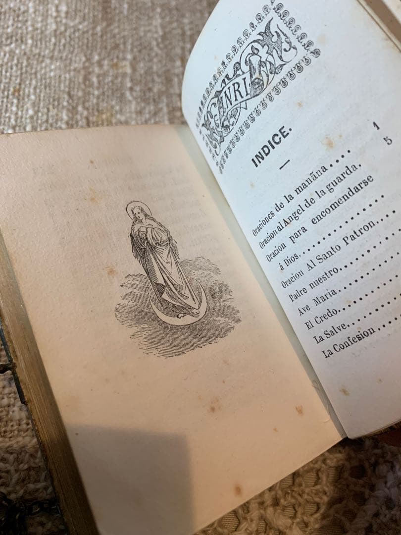 フランス製 アンティーク レアな鞄型の手で持つ聖書！周りが貝細工で