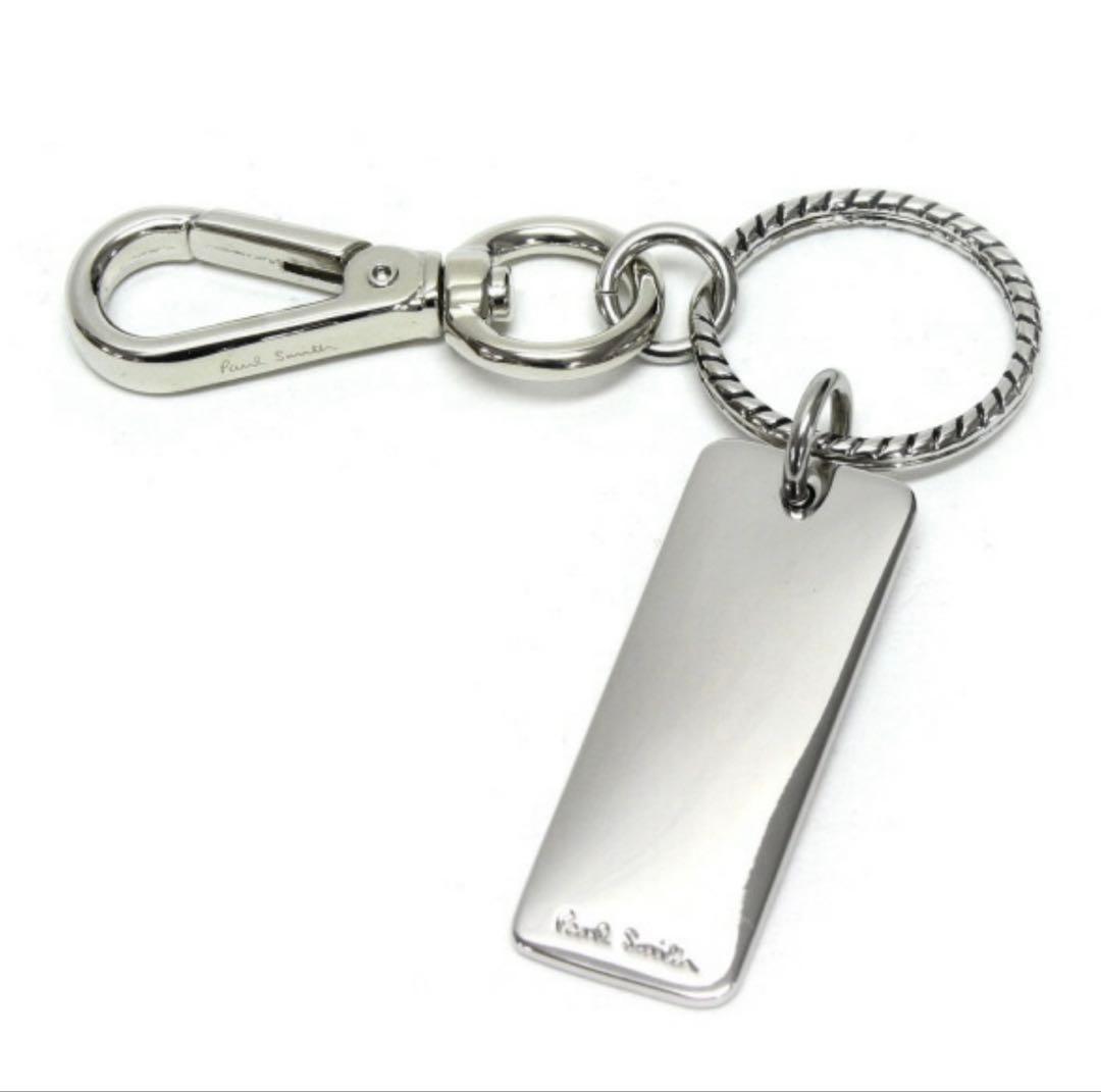 新品】ポールスミス ストライプ タグ マルチカラーキーリング キーホルダー