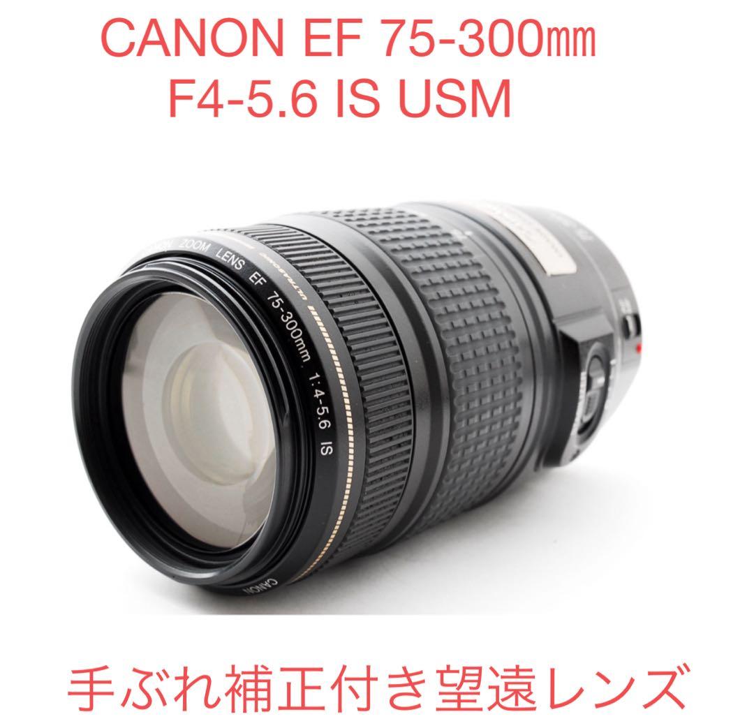 美品☆手ぶれ補正付き☆CANON EF 75-300㎜F4-5.6 IS USM 美品/手ブレ補正搭載CANON EF 75-300㎜ F4-5.6 IS USM