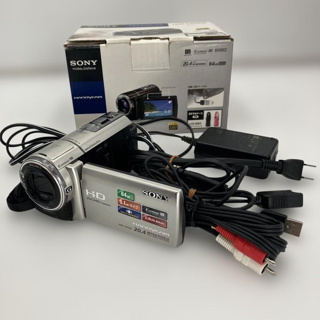美品　動作確認済SONY HDR-CX590V Amazon | SONY HDビデオカメラ Handycam HDR-CX590V シャンパン