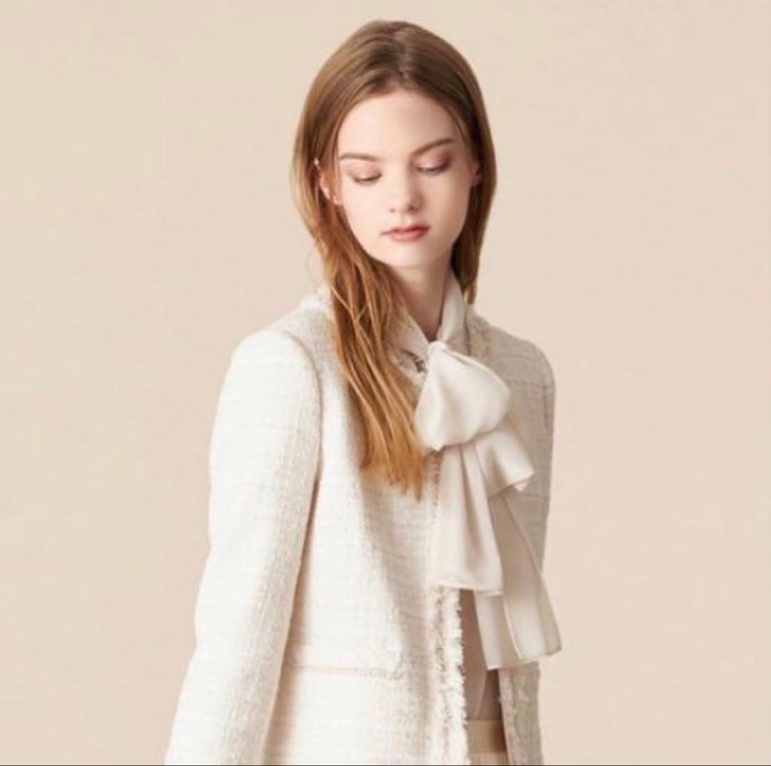 ANAYI アナイシアージョーゼットボウタイブラウス 38