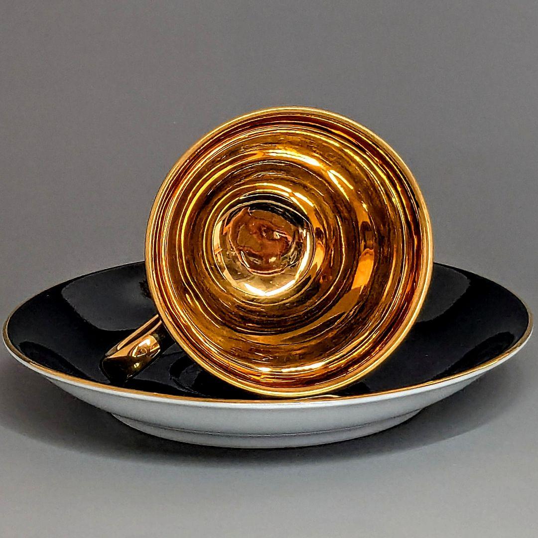オールドノリタケ ゴールド ハーレクインキャビネットカップ&ソーサー