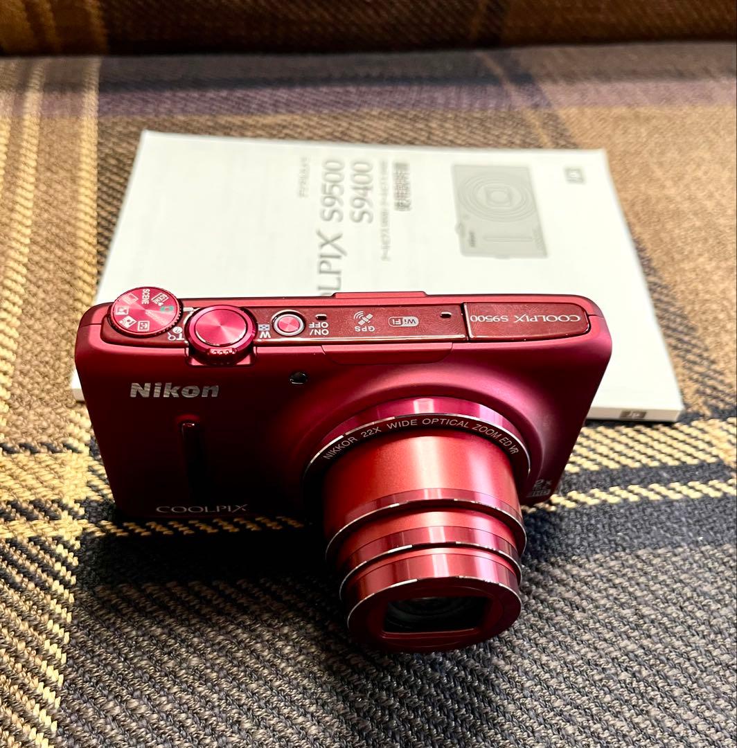 Nikon COOLPIX S9500 ヴェルヴェットレッド Wi-Fi 美品