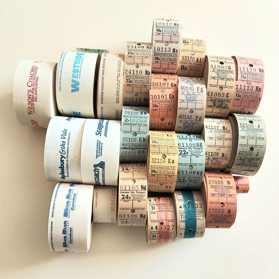 25種 イギリス ヴィンテージ バスチケット 合計約5.5m ロールチケット