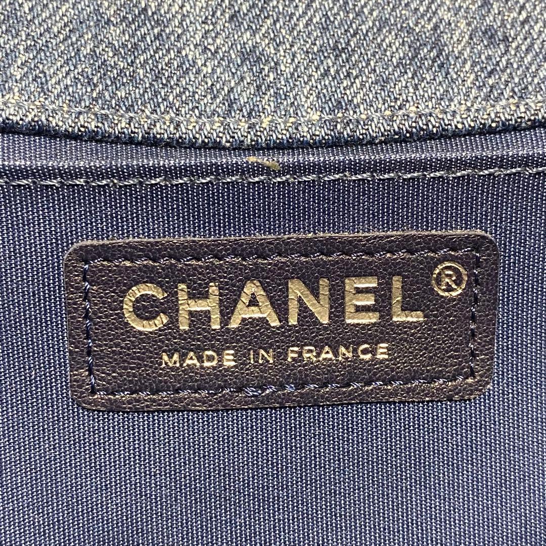 シャネル CHANEL ボーイシャネル コットンツイードデニムチェーン