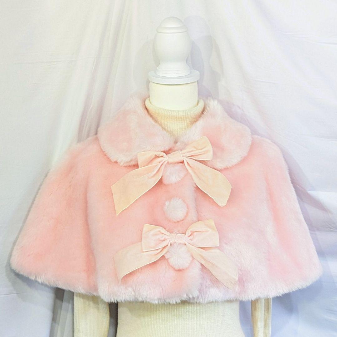 Angelic Pretty　リボン　ファー　ケープ　コート　ピンク Pearl Ribbon Fur Cape (2006) by Angelic Pretty