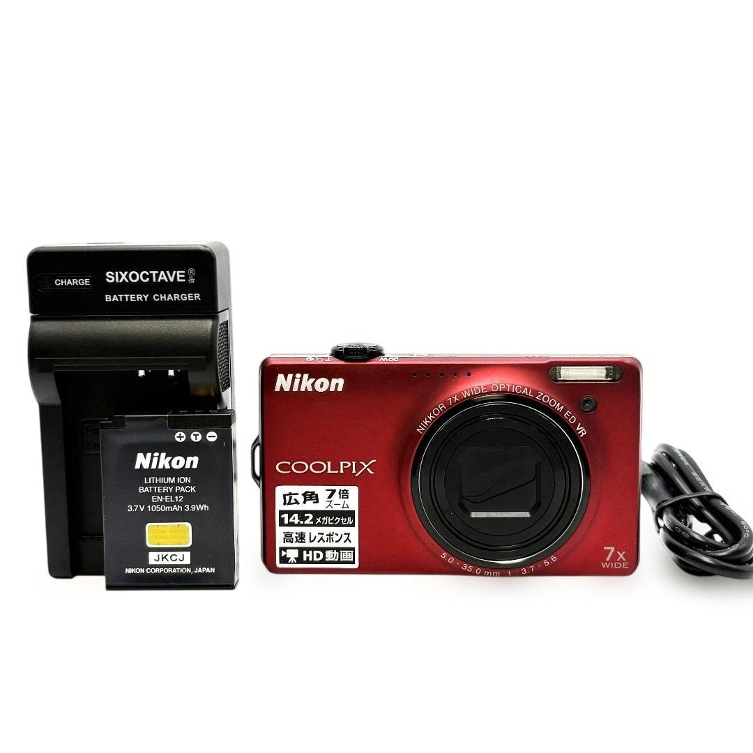 ニコン Nikon COOLPIX S6000 レッド - メルカリ