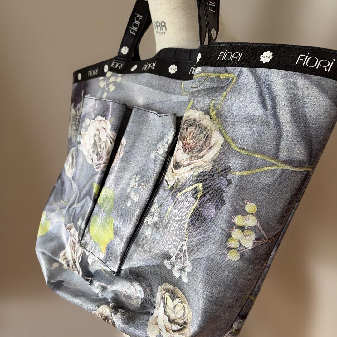 未使用 センソユニコ フィオリ トートバッグ 花柄 A4 軽量 ポーチ付き