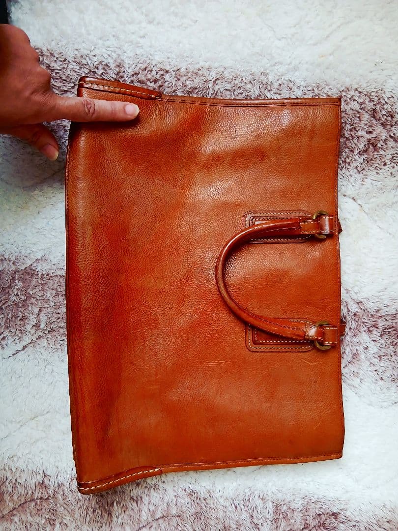 ブラウンレザー ビジネスバッグ ハンドル付き 本革 メンズ ビジネスバッグ（カラー：ブラウン） | JTBのふるさと納税