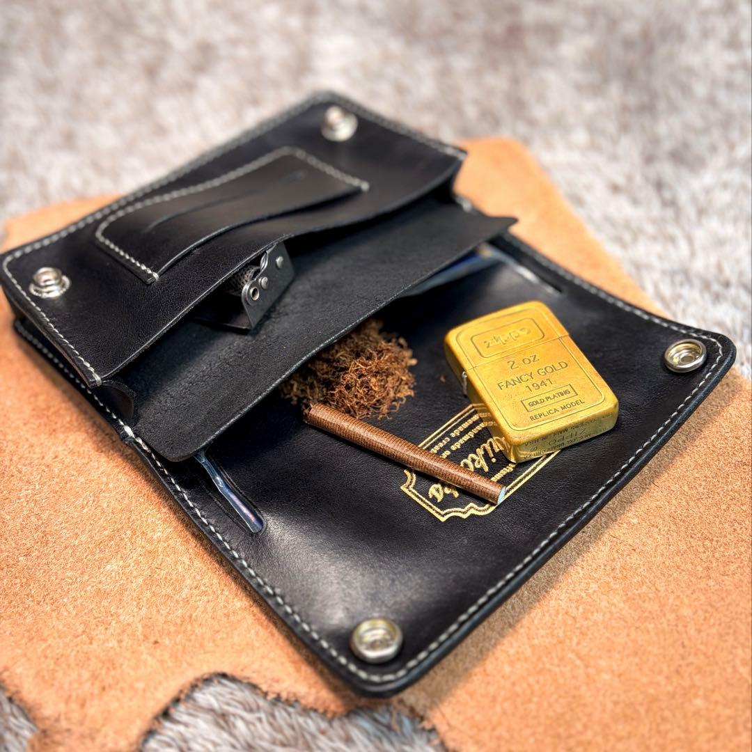 ◎柔らかい二つ折りシャグポーチ.スムース革◎ ◎柔らかい二つ折り.スムース革シャグポーチ◎ - Jarikoikstory