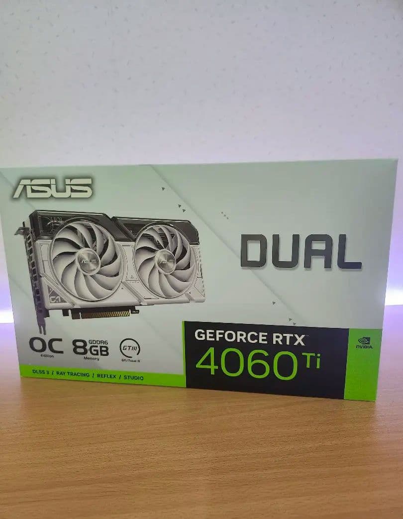 ASUS GeForce RTX 4060 Ti OC 8GB ホワイト ASUS Dual GeForce RTX™ 4060 Ti White OC Edition 8GB GDDR6