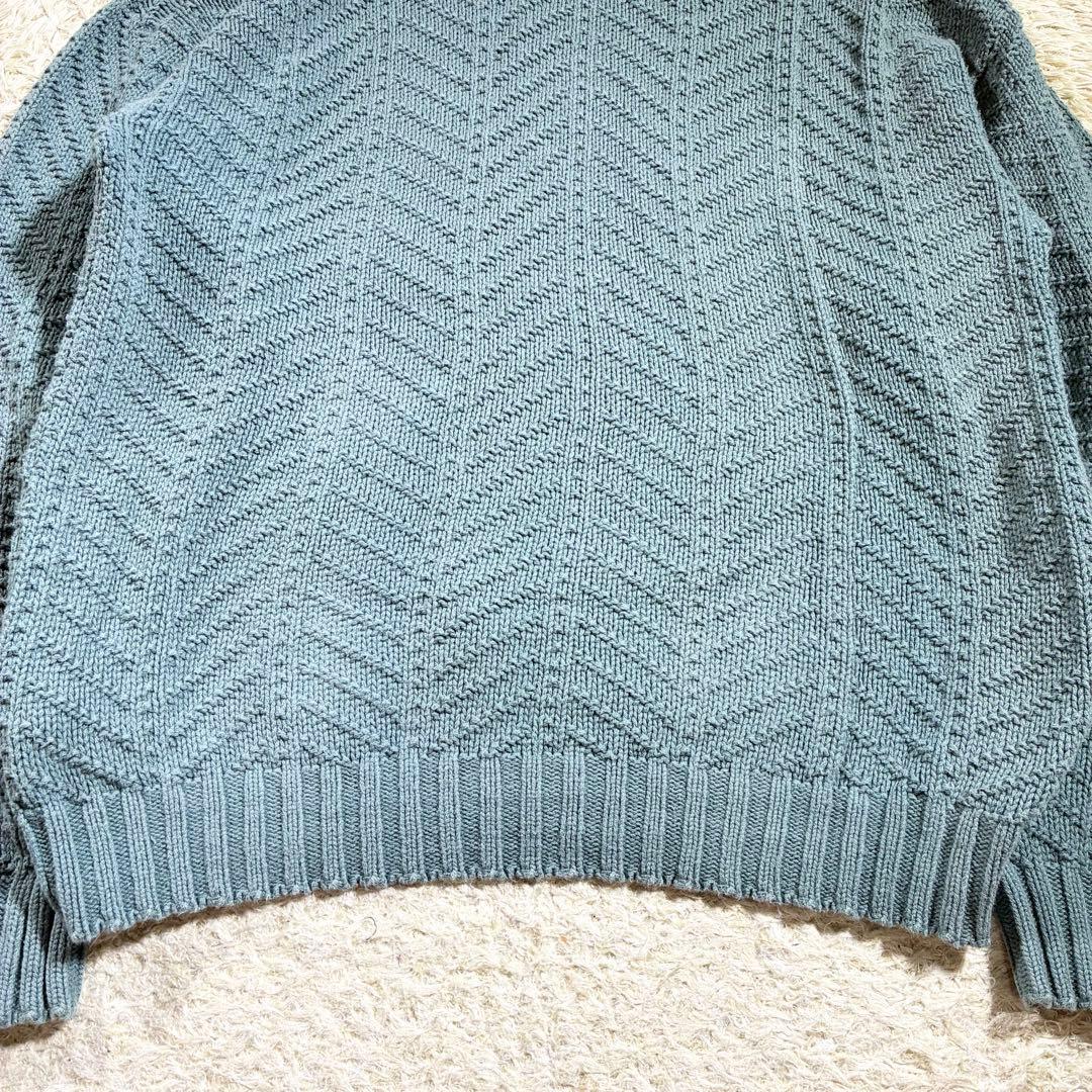 希少カラー　80s 90s L.L.bean コットンニット USA製 ラグラン