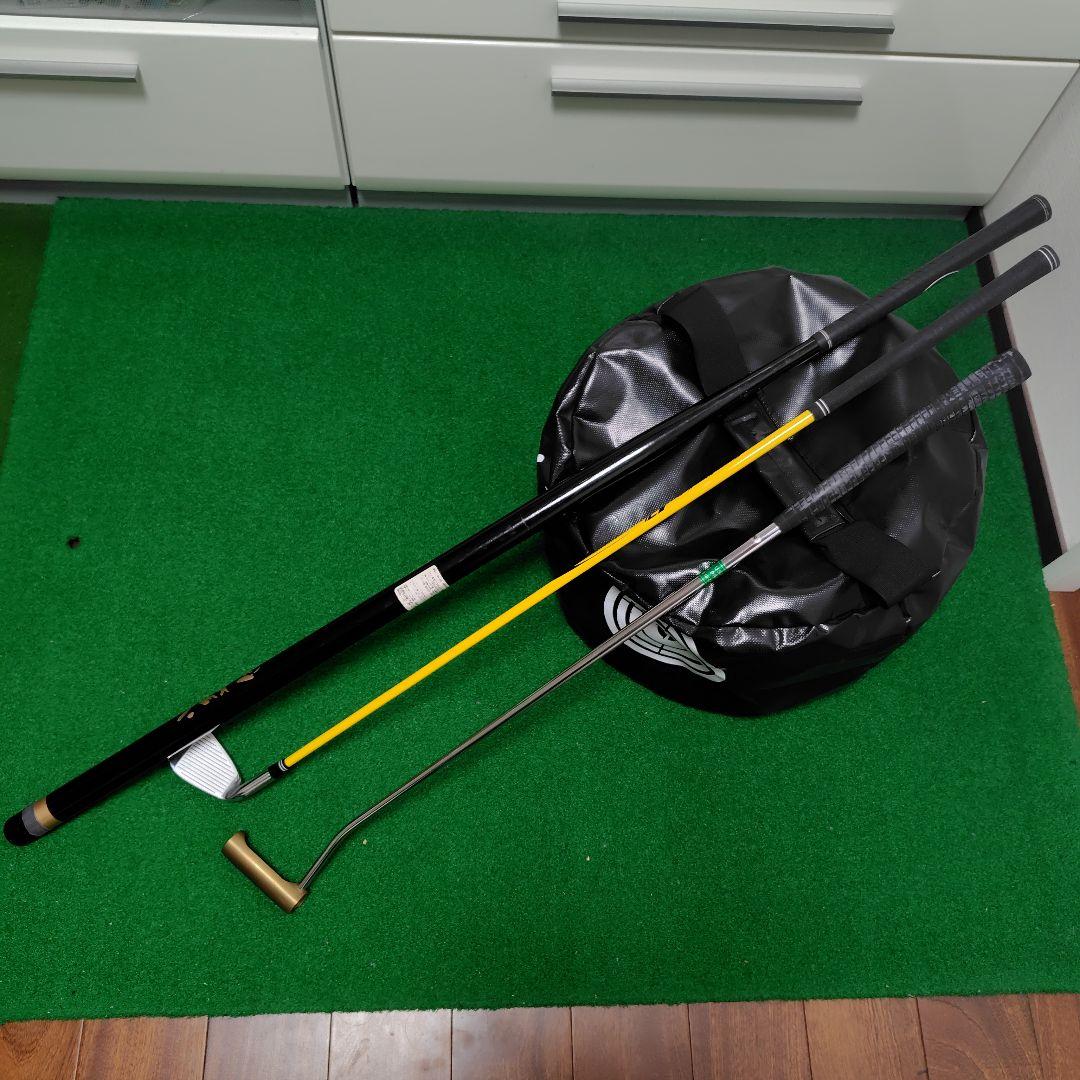 ゴルフ練習器具4→5点セット ゴルフ練習器具 ゴルフマット 室内 アプローチ トレーニング 芝風