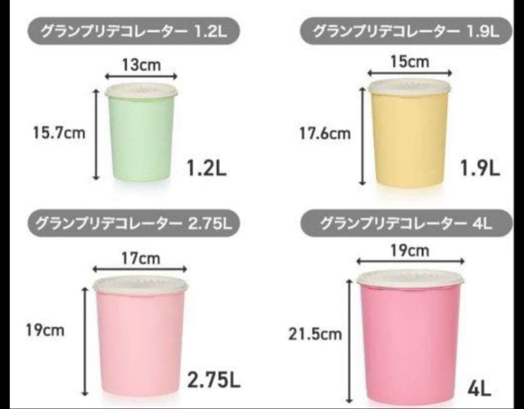 タッパーウェア グランプリデコレーター 4個セット - メルカリ