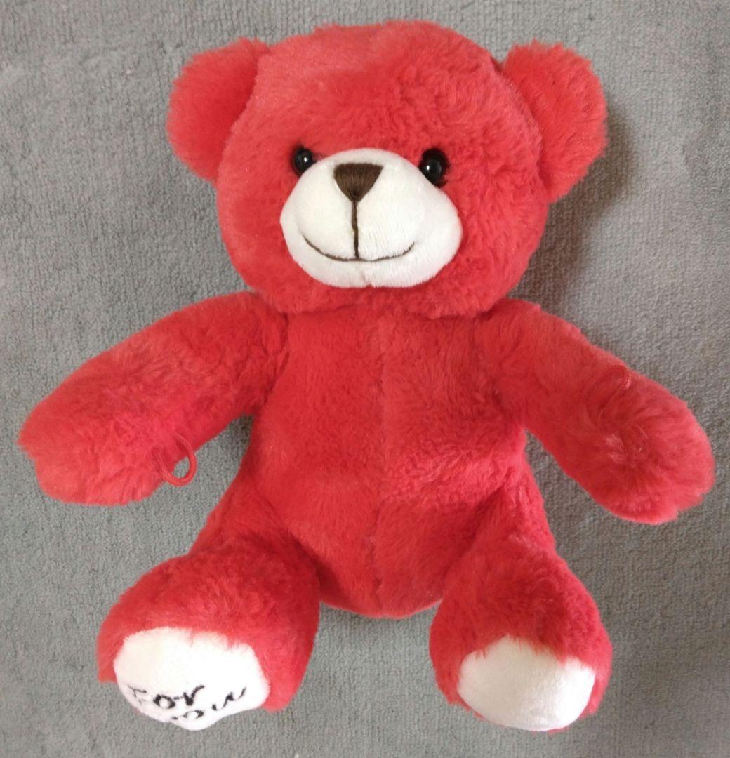 赤クマ ぬいぐるみ - メルカリ