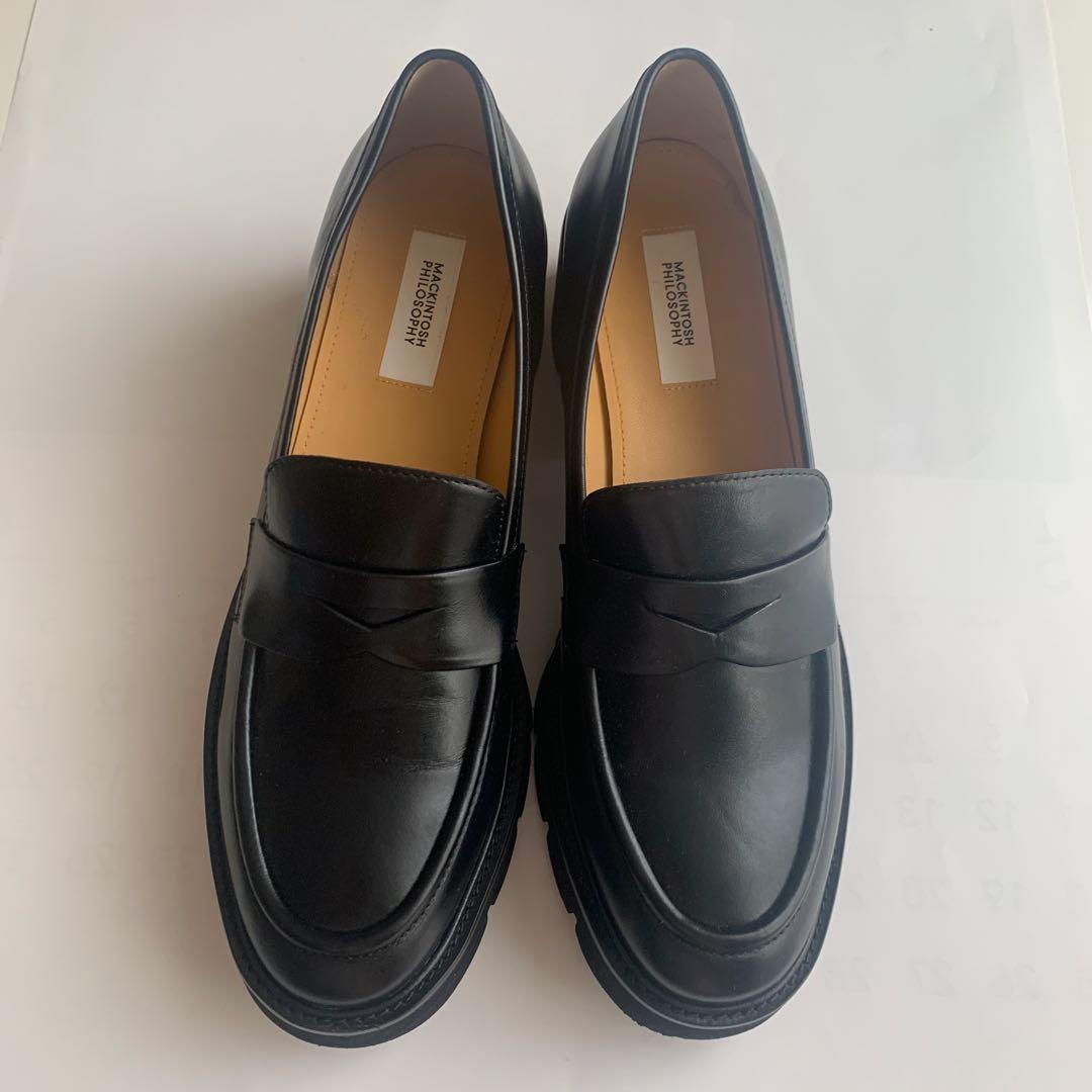 Macintosh ブラックレザー ローファー　　25㎝ ビットローファー | マッキントッシュ フィロソフィー(MACKINTOSH