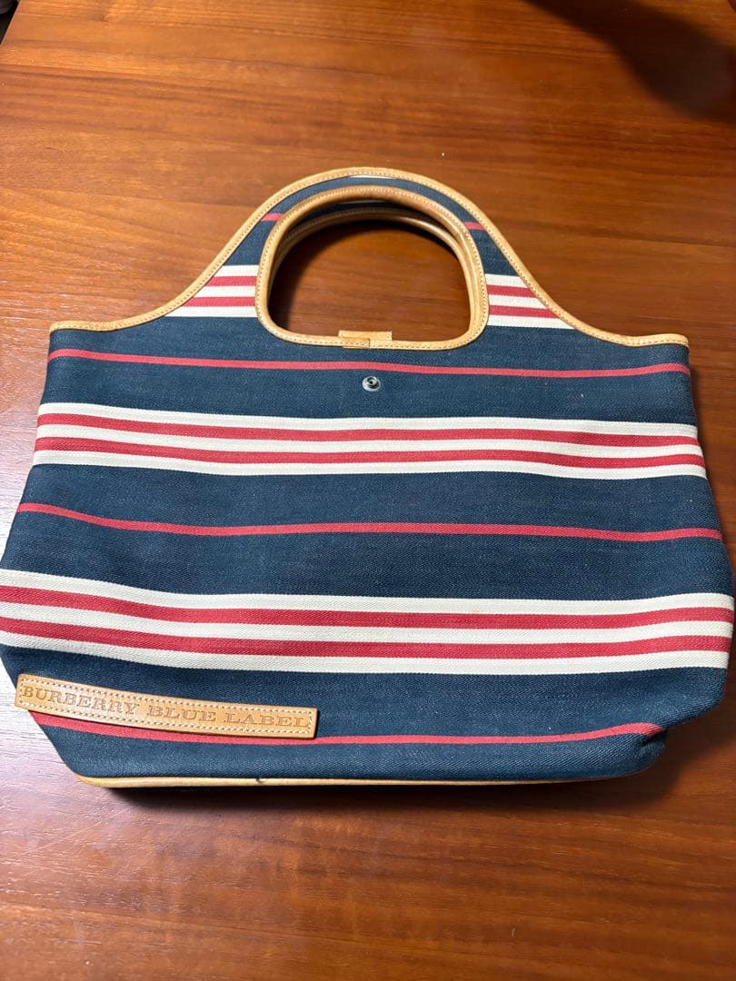 BURBERRY LONDON ストライプトートバッグ - メルカリ