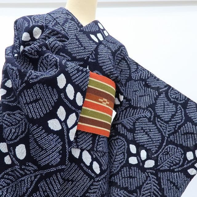 専用Y3488◇有松鳴海絞り 背・居敷当て付 ゆったりサイズ 高級浴衣 夏着物