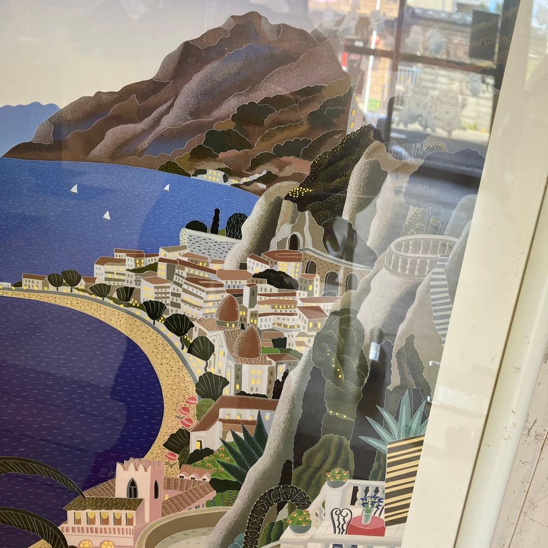 昭和レトロ トーマス・マックナイト リビエラコースト ポスター画 絵画