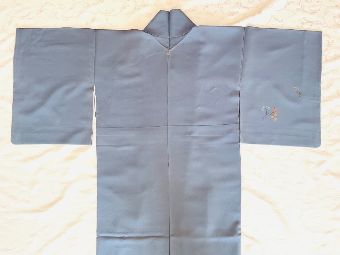 付下げ フルセット 縫紋付 丸に橘 正絹 六通柄袋帯 帯揚げ 帯締め