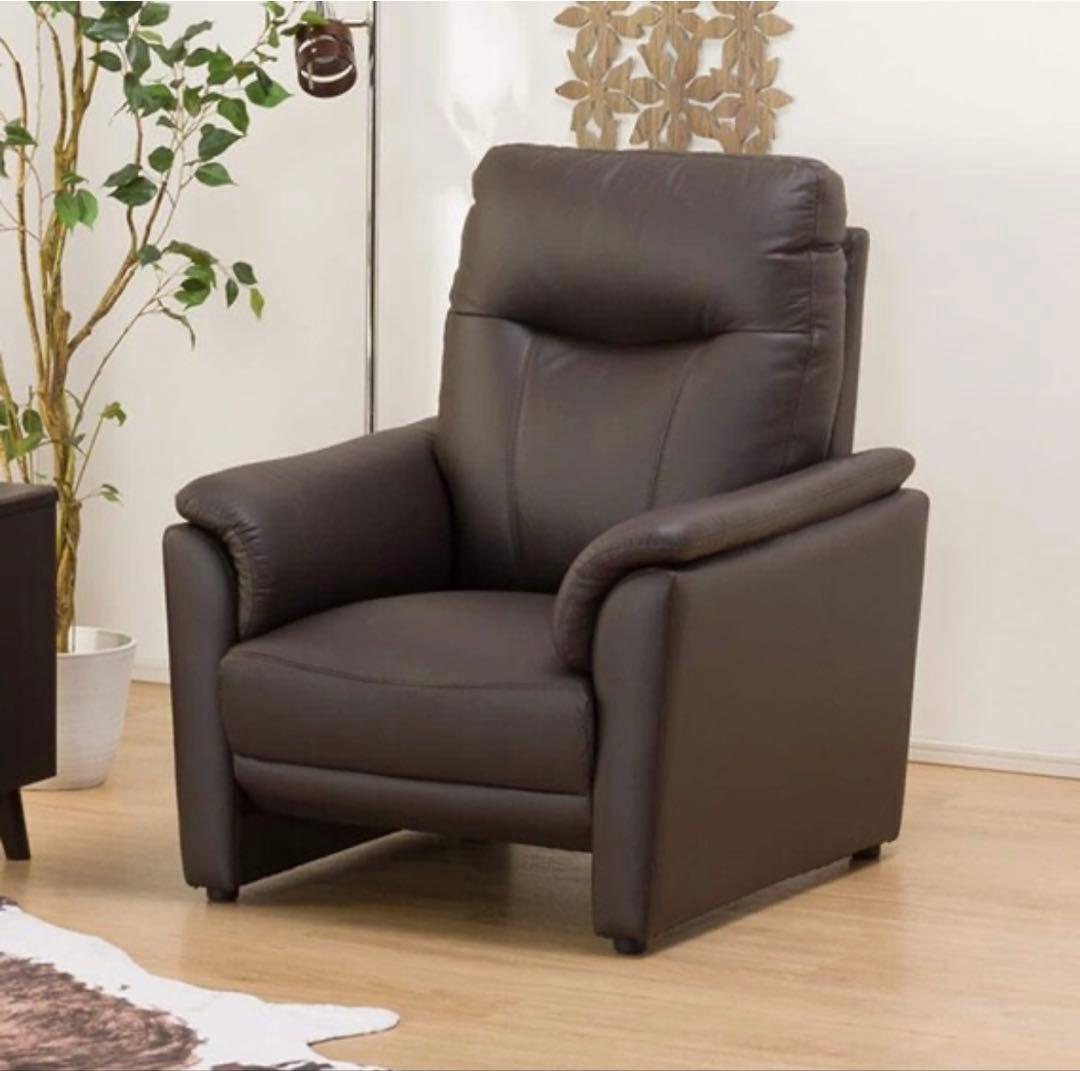 【大特価】ニトリ　１人掛け皮ソファ ニトリ（NITORI） 1人用合皮ソファ(MS-101 BK) : ニトリ Yahoo!店