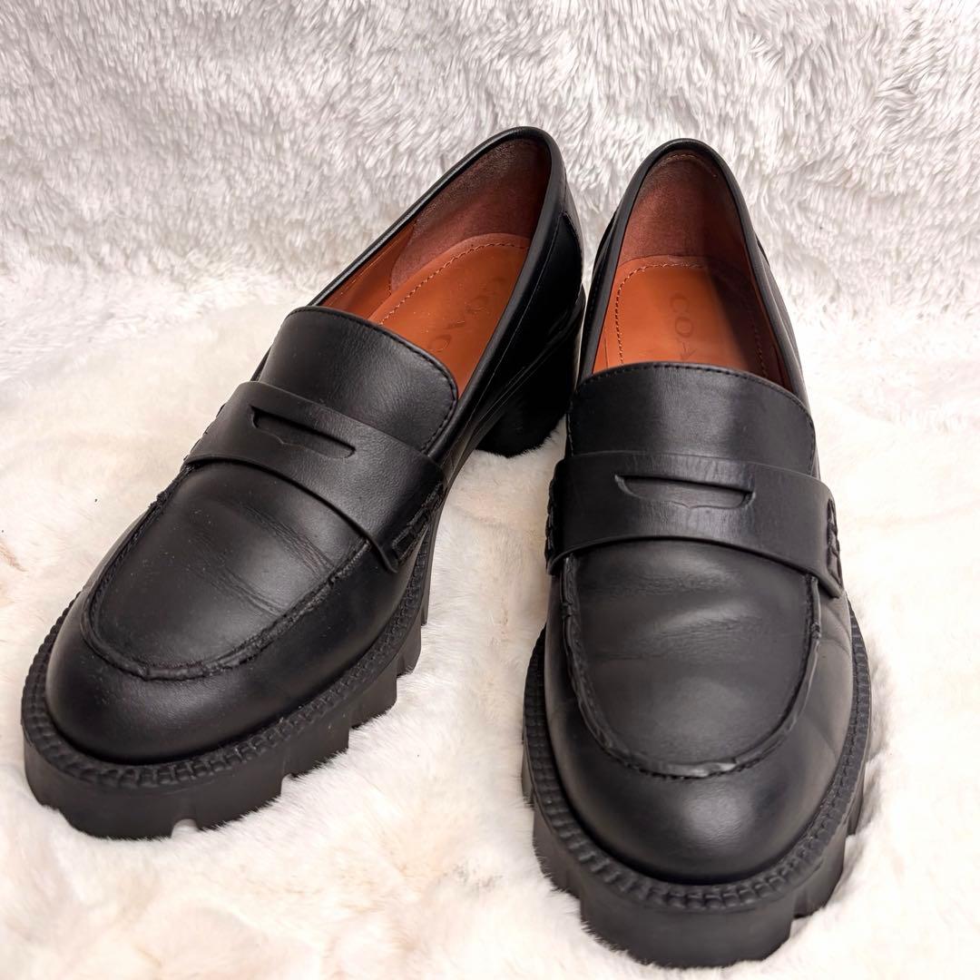 美品✨【COACH】コリーン ローファー CC948 ブラック レザー - メルカリ