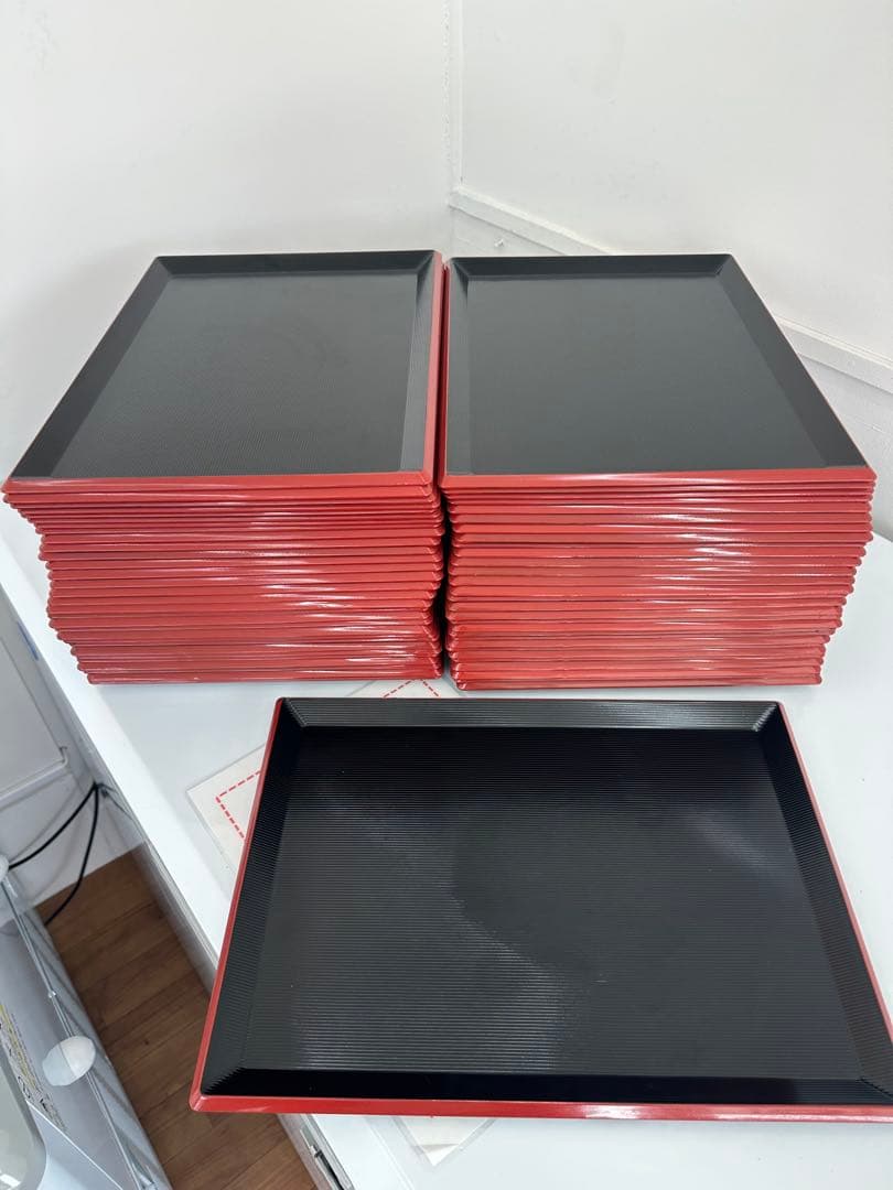 錦之助 　業務用お盆　トレー　和風13寸　60枚セット azirobon_33.jpg