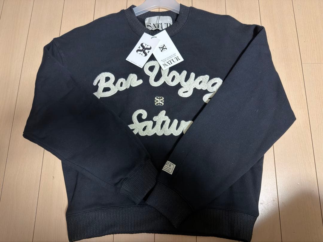 SATUR セター スウェット・トレーナー S ブラック 新品未使用 スウェット 新品未使用 タグ付き ブラック SATUR(セター) 韓国ブランド