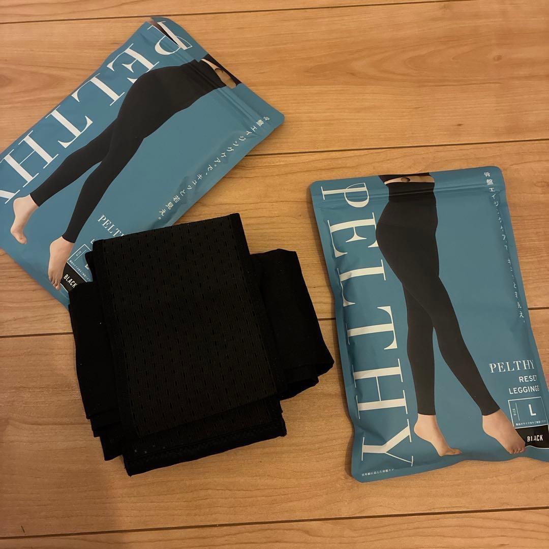 PELTHY 着圧レギンス Lサイズ ブラック 3枚 - メルカリ