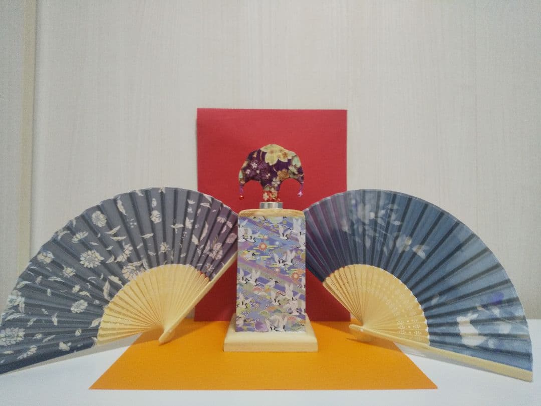 「激安‼️」ボランティア様向き　なんちゃって（旧）「投扇興」セット！ 投扇興 とうせんきょう 遊び お座敷遊び 蝶・枕・扇の3点セット 金銀