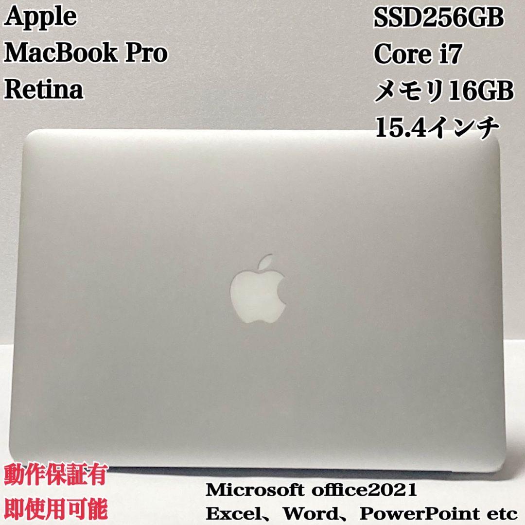 MacBookPro i7 SSD256GB メモリ16GB パソコン PC Apple MacBook Pro i7 2.6Ghz 16GB RAM 256GB SSD 15.4 Pol. Touch Bar