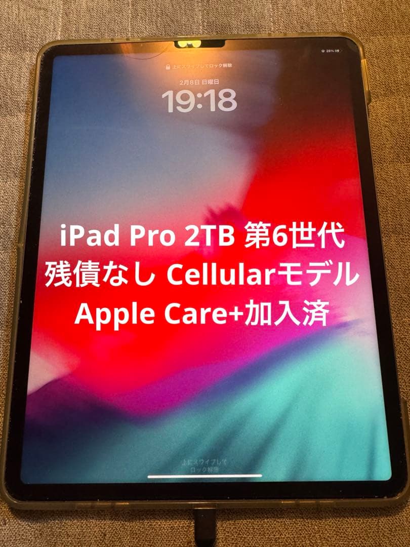 iPad Pro 2TB 第6世代 Cellular Apple Care+付 Apple iPad Pro 12.9インチ 第6世代 Wi-Fi 2TB 2022年秋モデル 価格