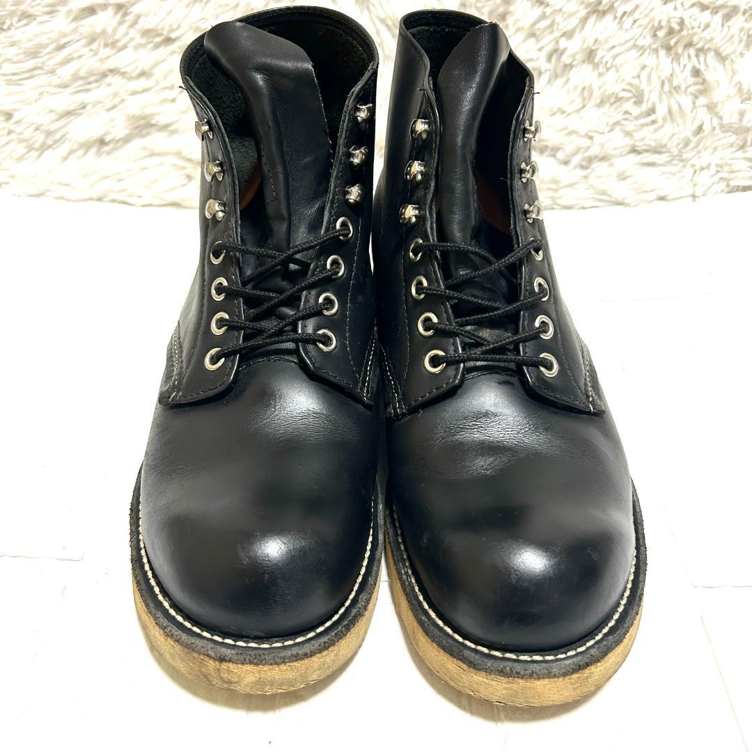 美品　レッドウィング　８１６５　26.5D プレーントゥ　箱付き　黒　レザー