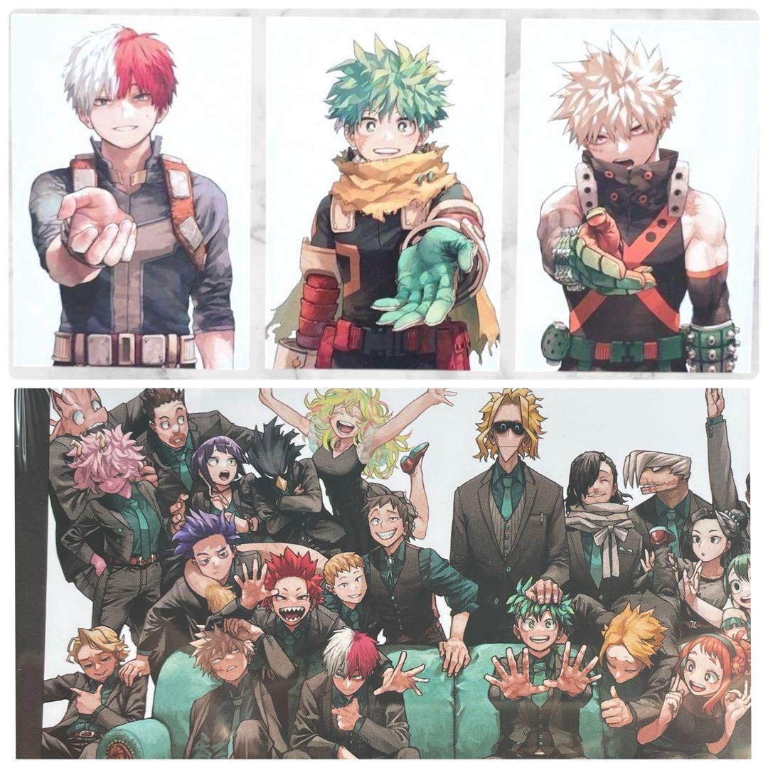 ヒロアカ 42巻 特典 ポストカード 緑谷 轟 爆豪＋TSUTAYA特典 1枚