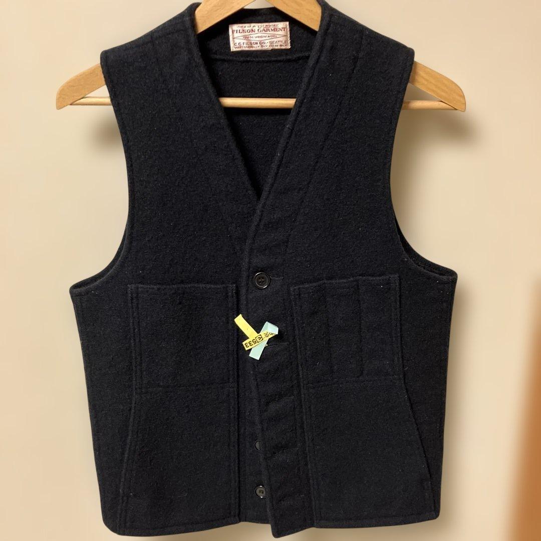 FILSON マッキーノ　ウールベスト アメリカ製ブラック　36 FILSON（フィルソン） マッキーノ ウール ベスト ソリッドカラー