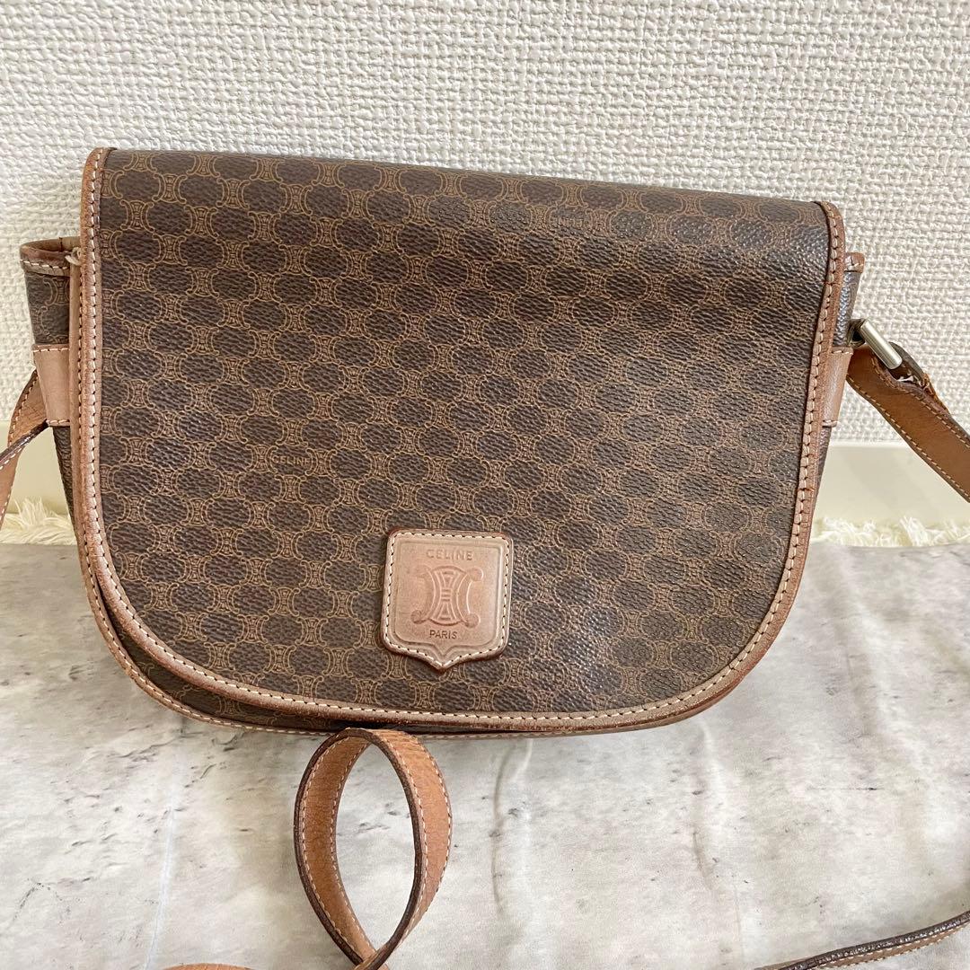 セリーヌ ショルダーバッグ ヴィンテージ マカダム トリオンフ - メルカリ