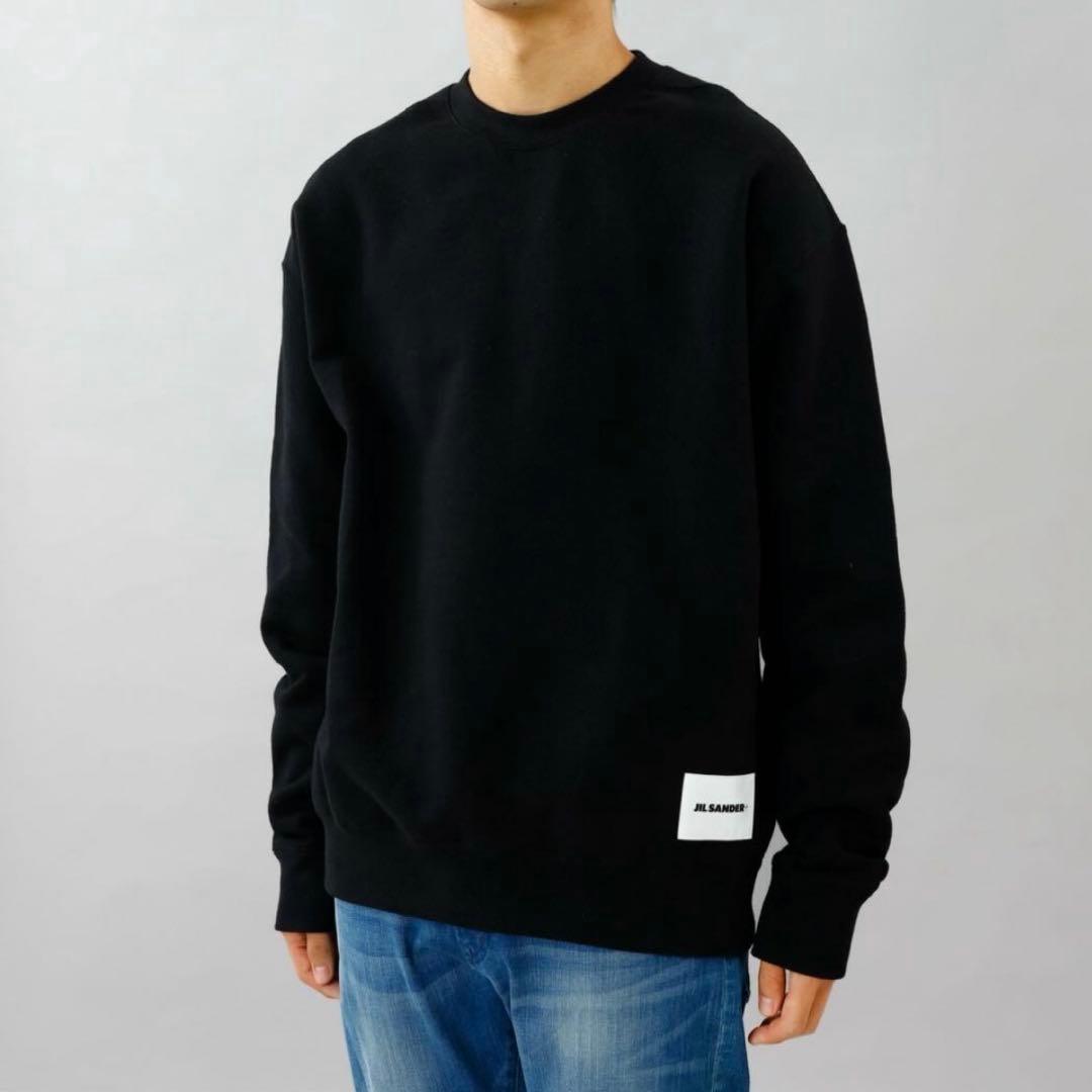 JIL SANDER+ ブラック クルーネック スウェット M JIL SANDER+(ジルサンダープラス) クルーネックスウェット JPUR707530