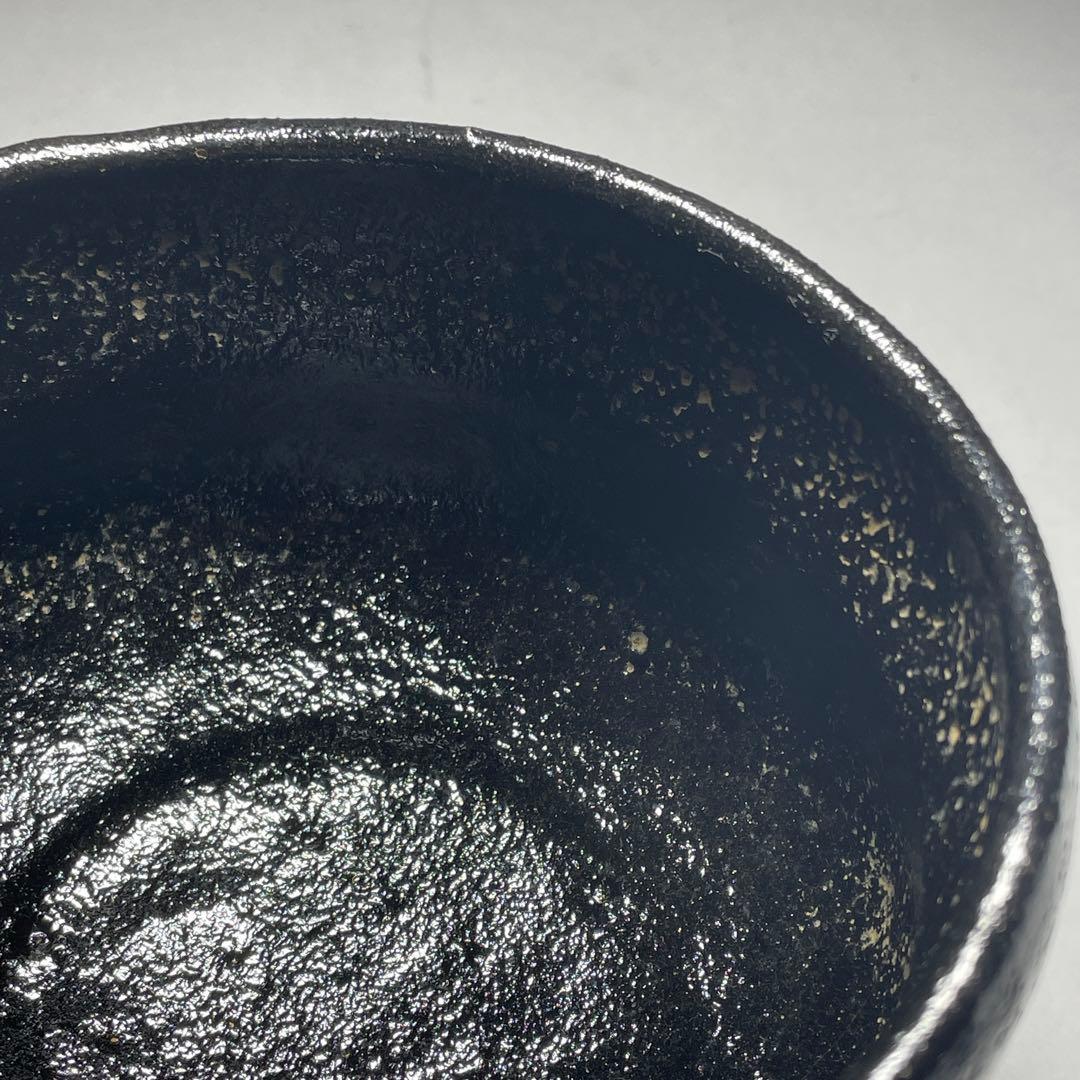 ◇「鉢開」 黒楽茶碗 【平安祥悦】造 利休七種之内 四方桟共箱 共布