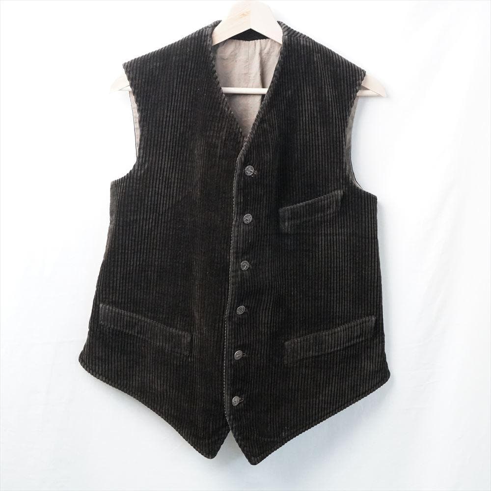 20s30s ビンテージ フランス 動物釦 ハンティングベスト 20s30s ビンテージ フランス 動物釦 ハンティングベスト