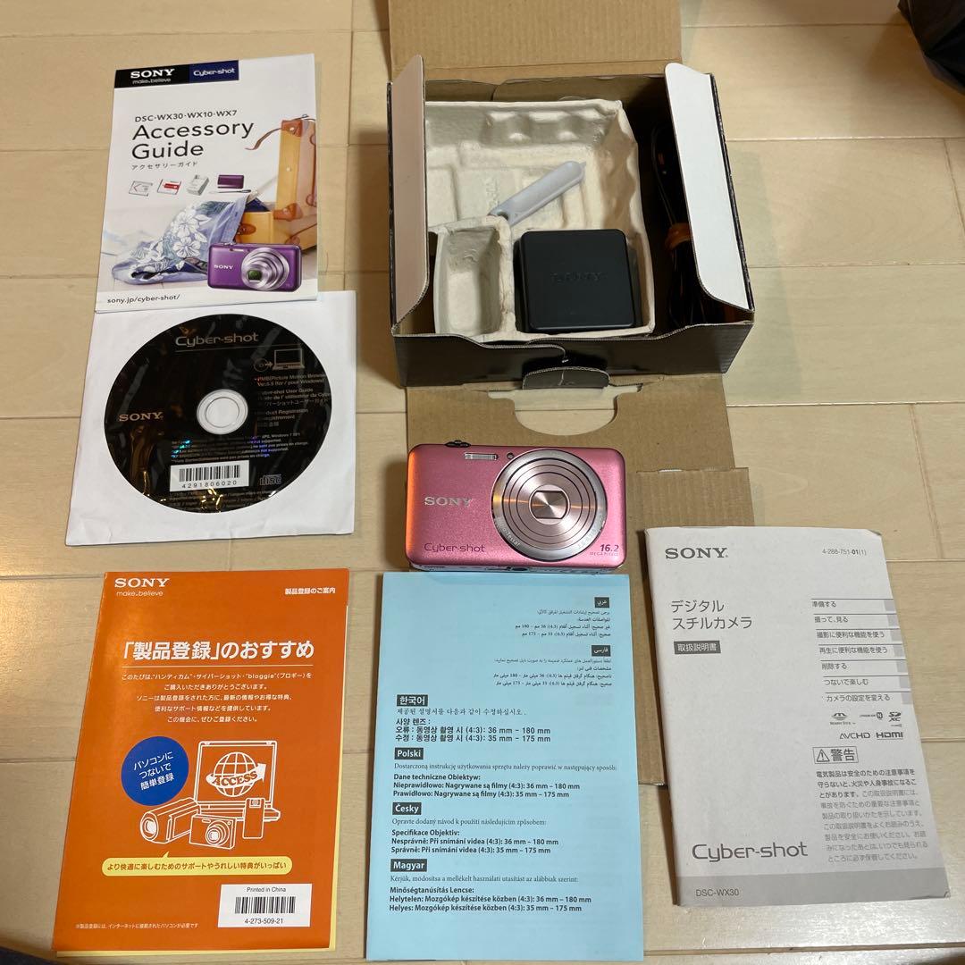 Sony Cyber-shot DSC-WX30 16.2MP ピンク