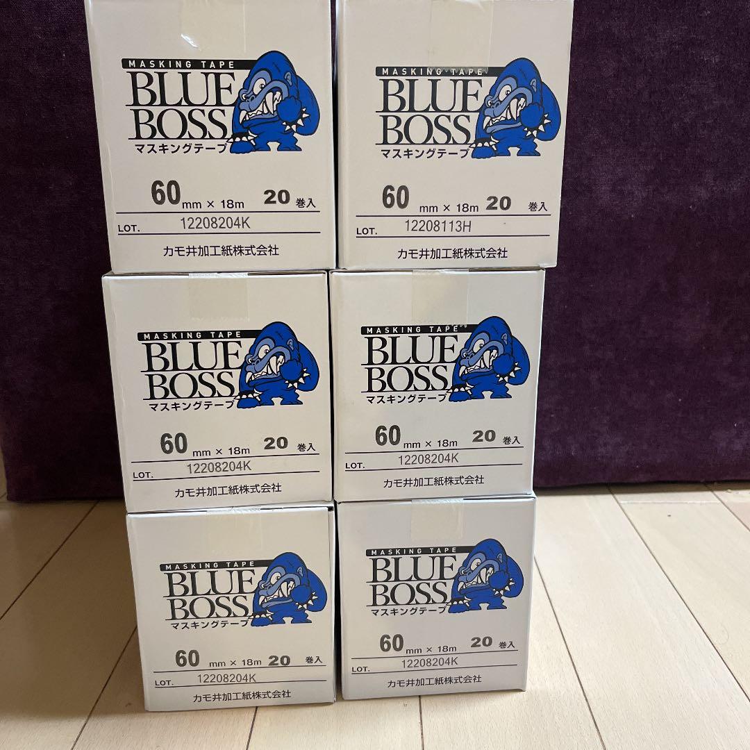 カモ井マスキングテープブルーボス60㎜6箱 - メルカリ