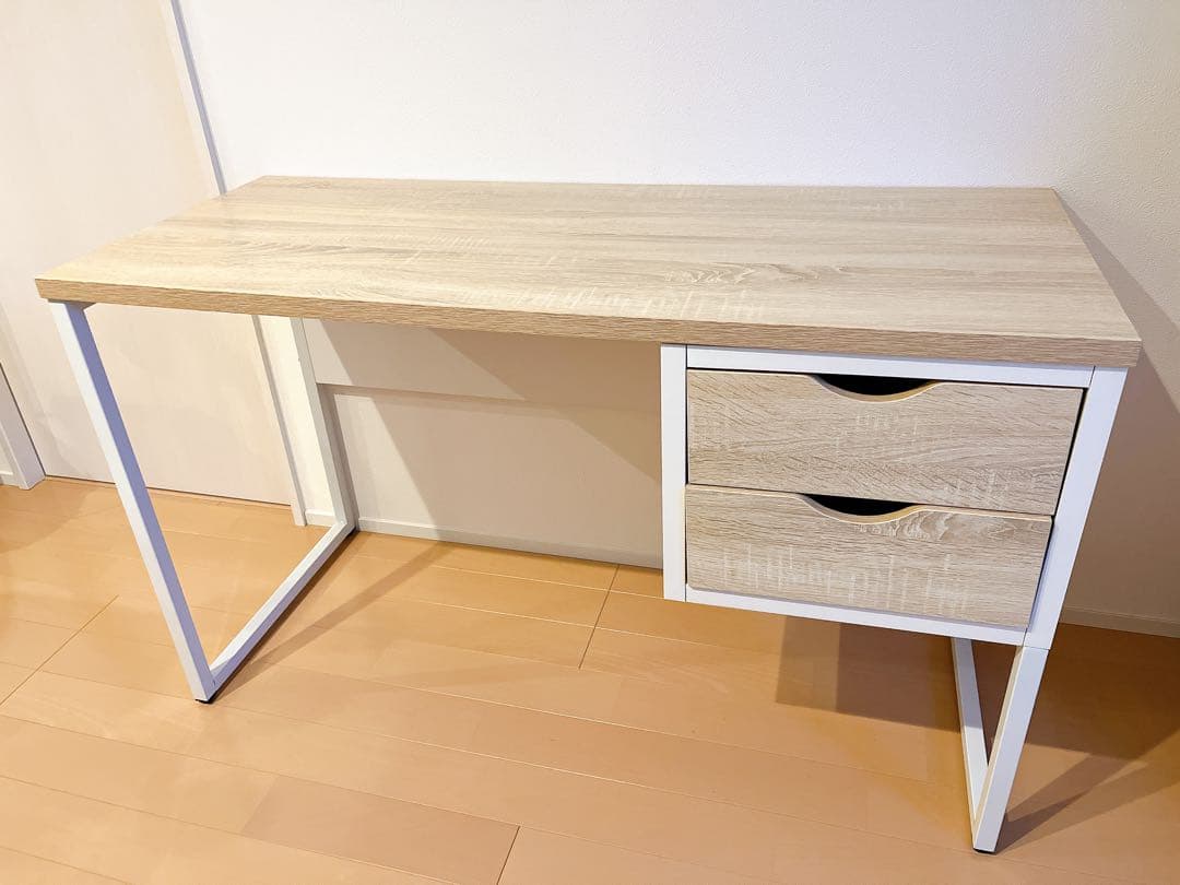 デスク パソコンデスク Norzy ナチュラル 幅120cm 引き出し付き MINT 奥行き45cm 木製スリムデスクW120 パソコンデスク パーソナル