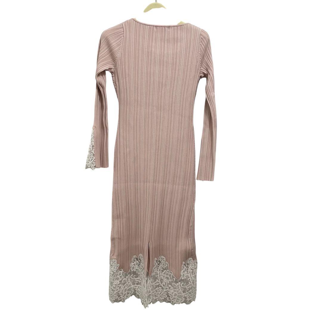 Lilou Lace Hem Knit Dress misty rose S - メルカリ