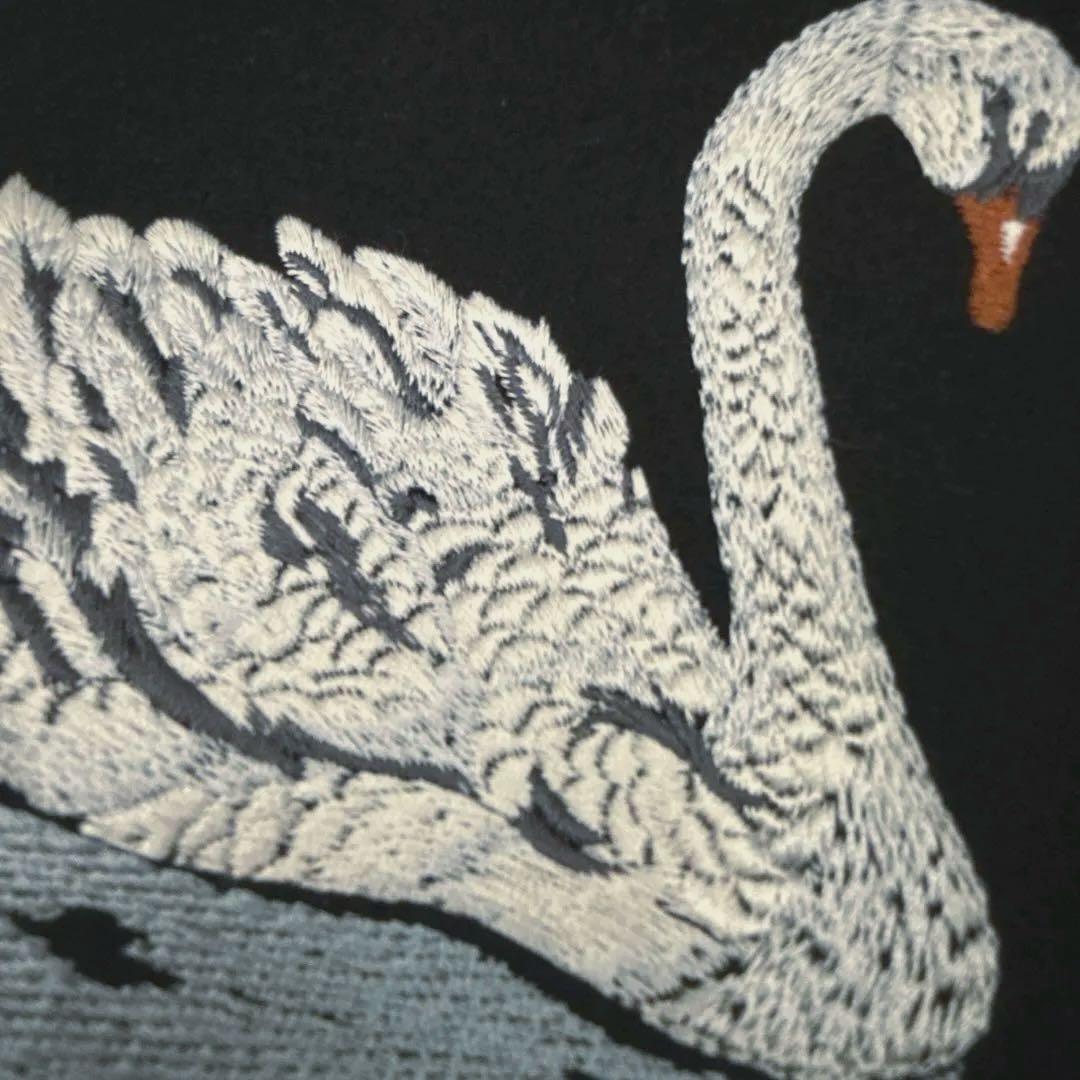 ステラマッカートニー スワン刺繍 スカジャン ブラック/アイボリー