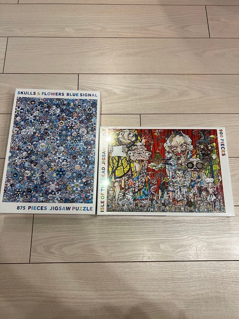 スカル＆フラワー875ピースとデッドアイランド900ピース 津軽びいどろ 花器角青 大 | おしゃれなガラスの花瓶 青色のガラス花瓶