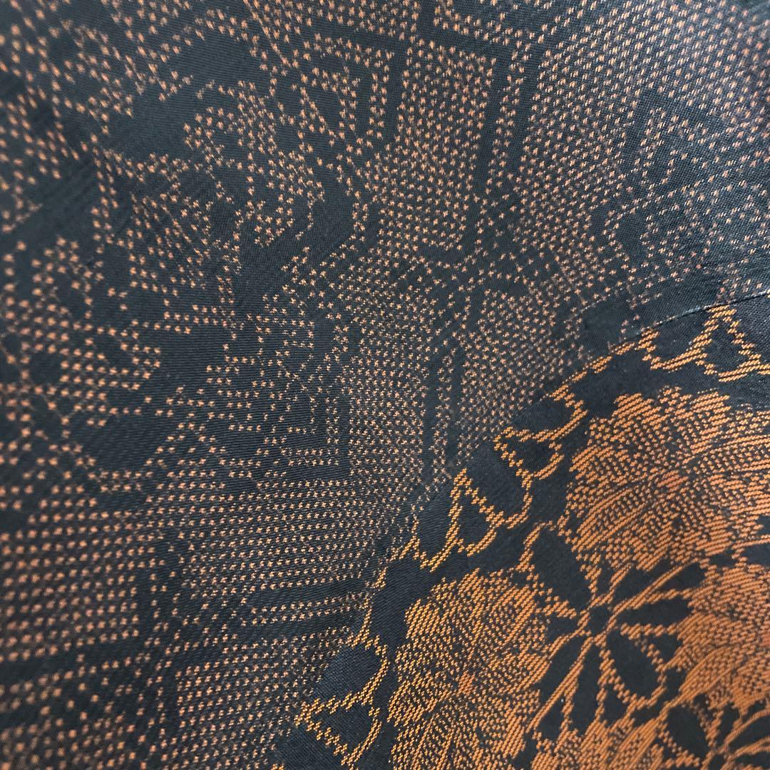 着物ワンピーステントラインマキシ丈《11》大島紬や紬等(7マルキ含)M〜L