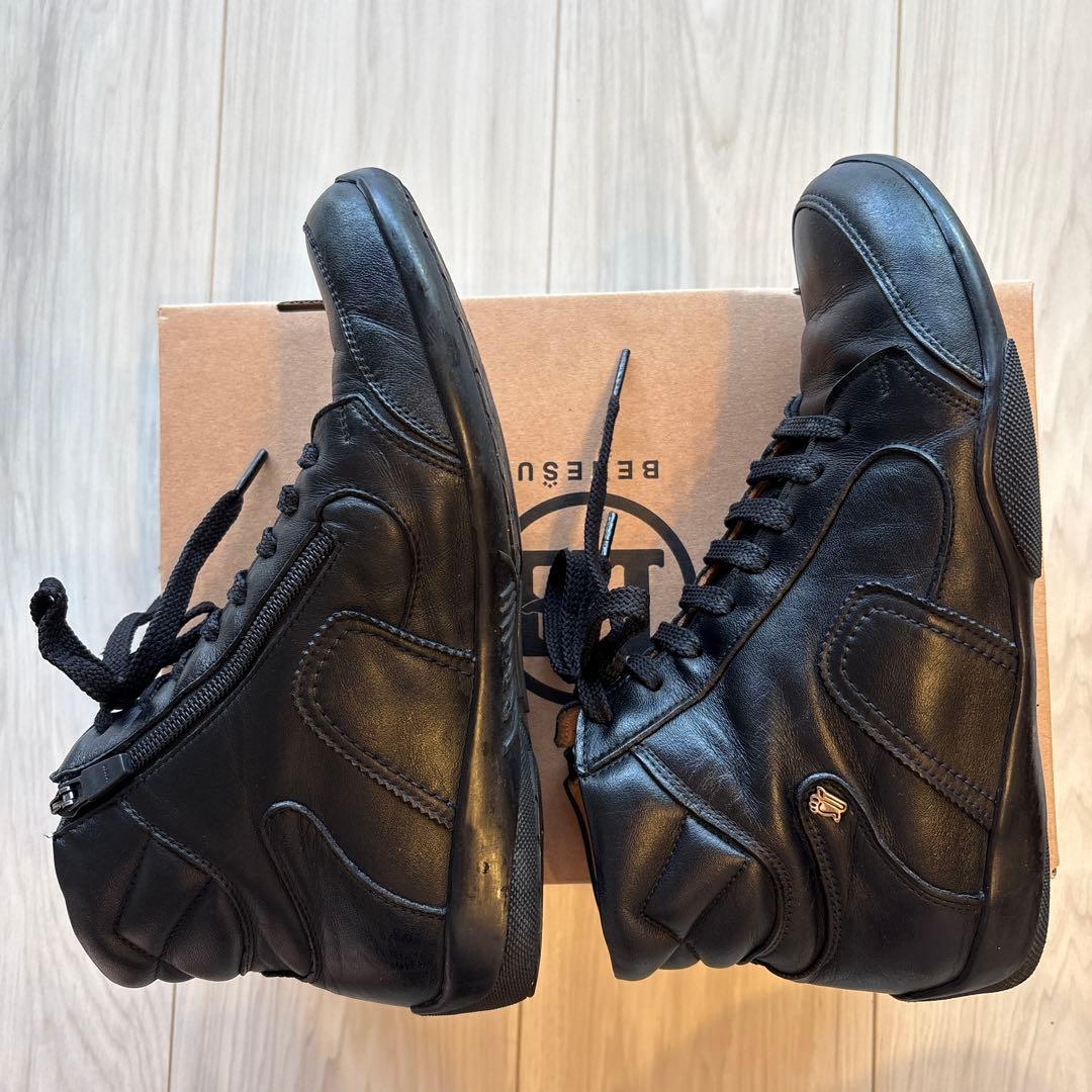 BENESU ベネシュ ブラックレザーブーツ 23cm