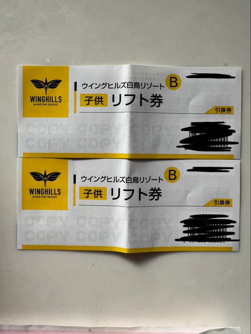 ウィングヒルズ白鳥リゾート 子供リフト券 2枚セット - メルカリ