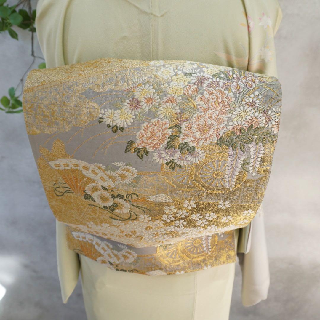 訪問着フルセット 正絹 卒業式 入学式 お宮参り【訪問着、袋帯、帯締め