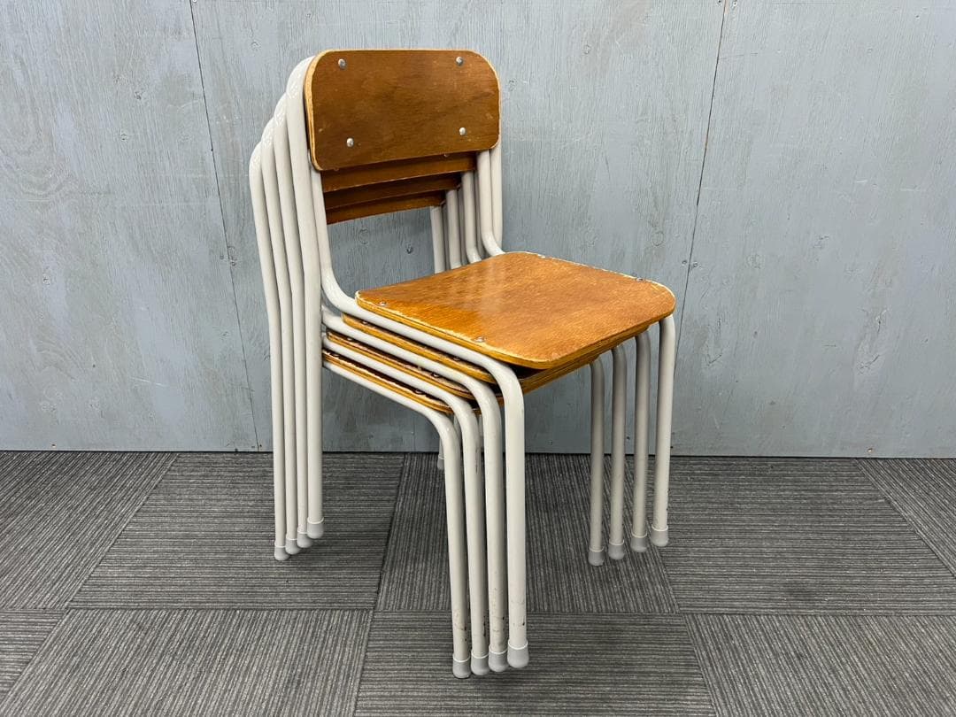 512◇格安配送地域あり◇ホウトク製◇学童机・椅子4組(旧JIS2号)学校